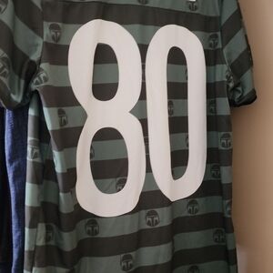 Star Wars Green and White Striped Graphic Tee
